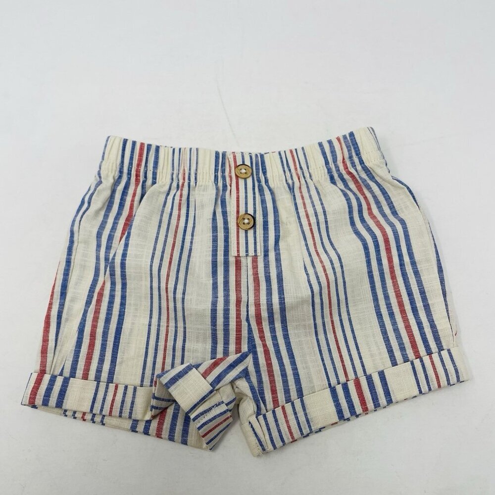Cat & Jack Baby Boys Size 0-3 Months Cotton Striped Pull On Shorts in White 2017